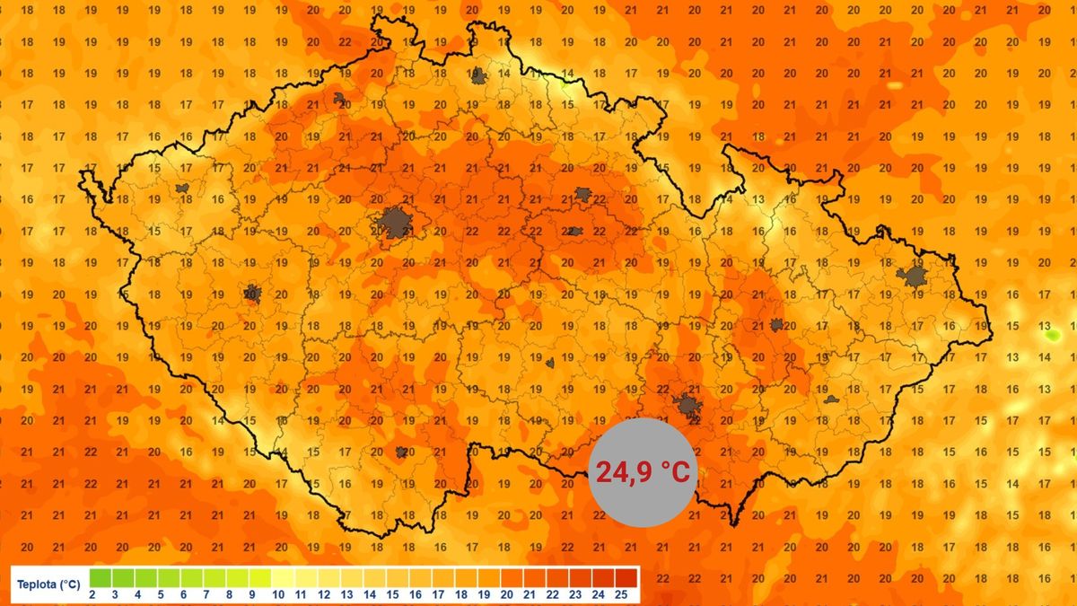 Neděle málem byla prvním letním dnem. Chyběla pouhá desetina stupně